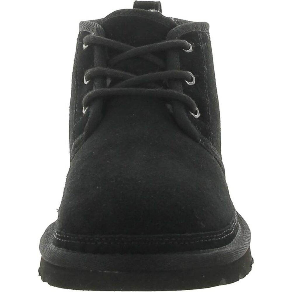 Ugg Mens Neumel Black Leather Casual Lace Up Chukka Boots Used - Picture 3 of 5
